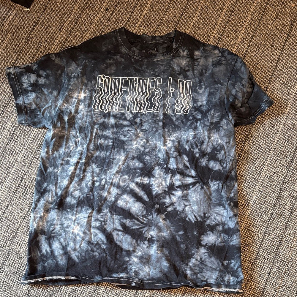 Men's Black Tie-Dye Graphic Tee